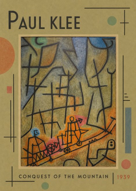 Paul Klee Conquest of the Mountain II No3 - Poster