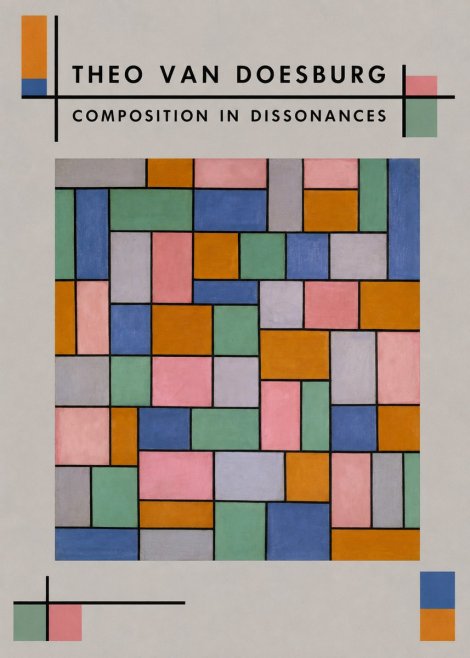 Theo van Doesburg Composition in Dissonances No3 - Poster