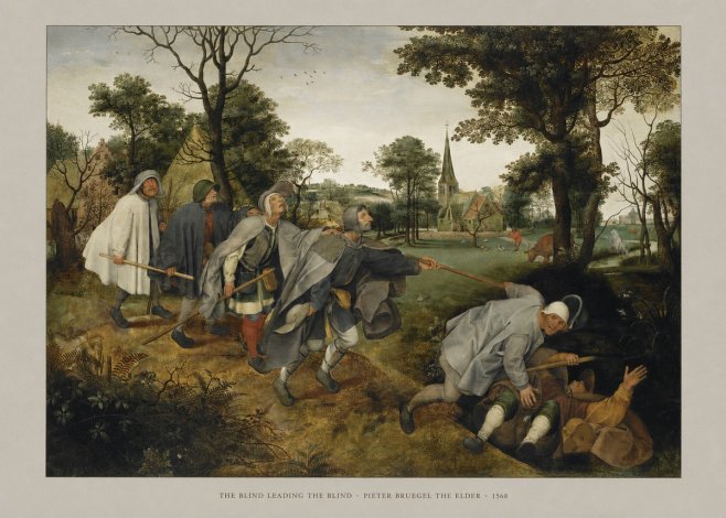 Pieter Bruegel The Blind Leading the Blind I No5 - Poster