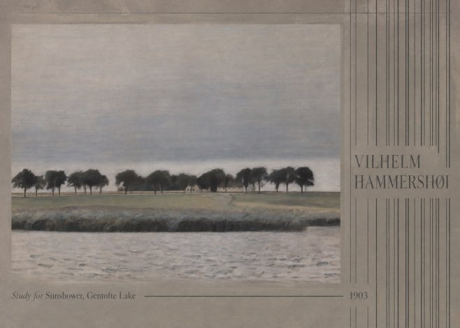 Vilhelm Hammershøi Study for Sunshower, Gentofte Lake No4 - Poster