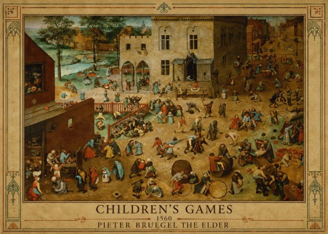 Pieter Bruegel Children's Games II No1 - Poster