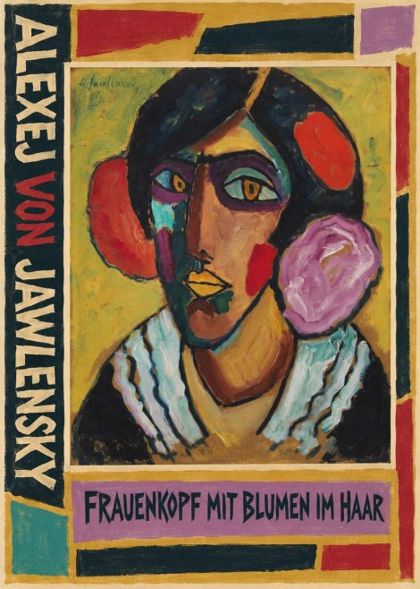 Alexej von Jawlensky Frauenkopf Mit Blumen Im Haar No2 - Poster