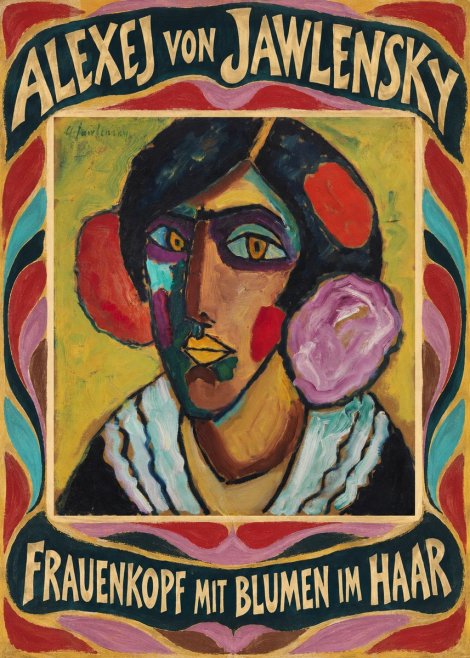 Alexej von Jawlensky Frauenkopf Mit Blumen Im Haar No4 - Poster