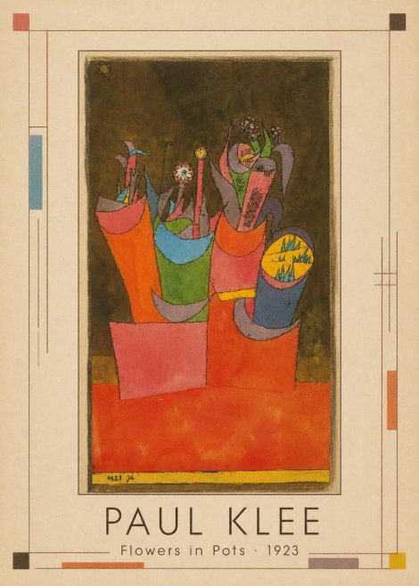 Paul Klee Flowers in Pots No6 - Poster