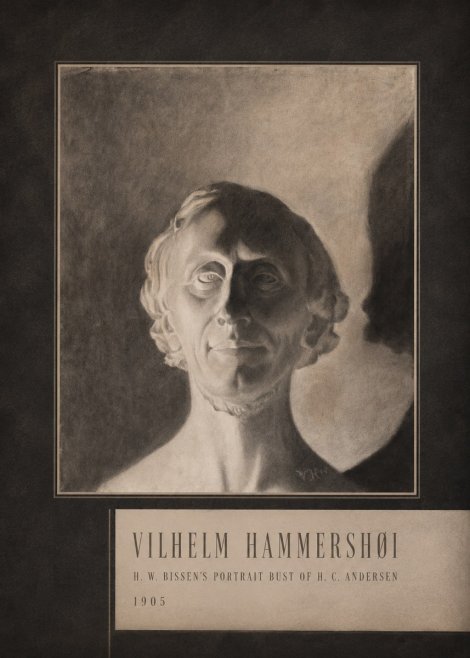 Vilhelm Hammershøi H. W. Bissen's Portrait Bust of H. C. Andersen No4 - Poster
