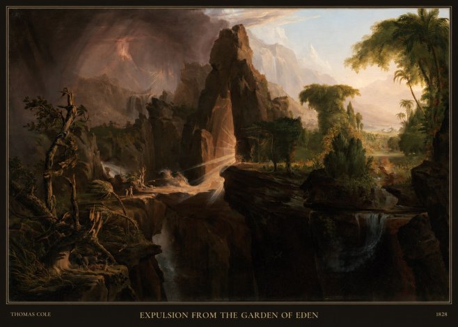 Thomas Cole Expulsion from the Garden of Eden II No5 - Poster