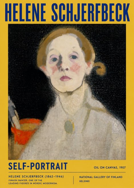 Helene Schjerfbeck Self-portrait No5 - Poster