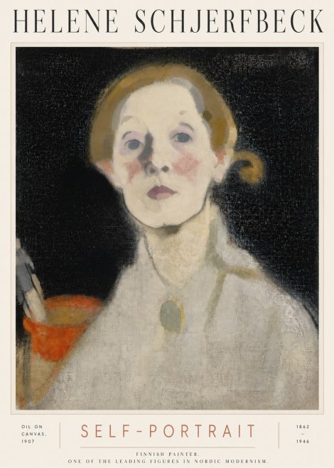 Helene Schjerfbeck Self-portrait No6 - Poster