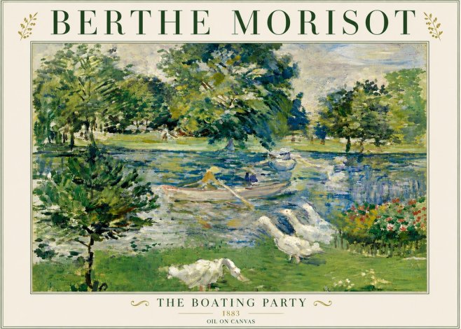 Berthe Morisot The Boating Party No6 - Poster