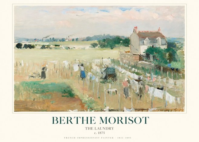 Berthe Morisot The Laundry No1 - Poster