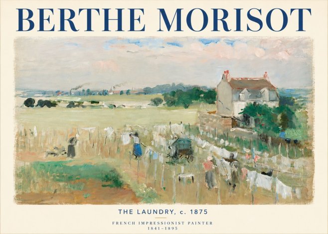 Berthe Morisot The Laundry No5 - Poster