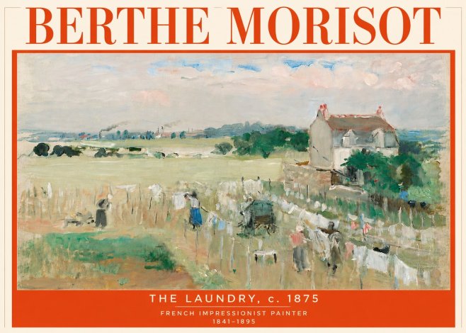 Berthe Morisot The Laundry No6 - Poster