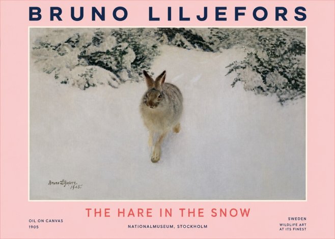 Bruno Liljefors The Hare in the Snow No3 - Poster