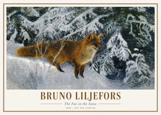 Bruno Liljefors The Fox in the Snow No3 - Poster