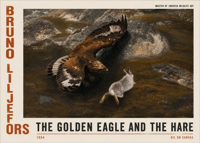 Bruno Liljefors The Golden Eagle and the Hare, 1904 No4 - Poster