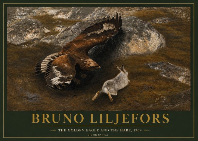 Bruno Liljefors The Golden Eagle and the Hare, 1904 No5 - Poster