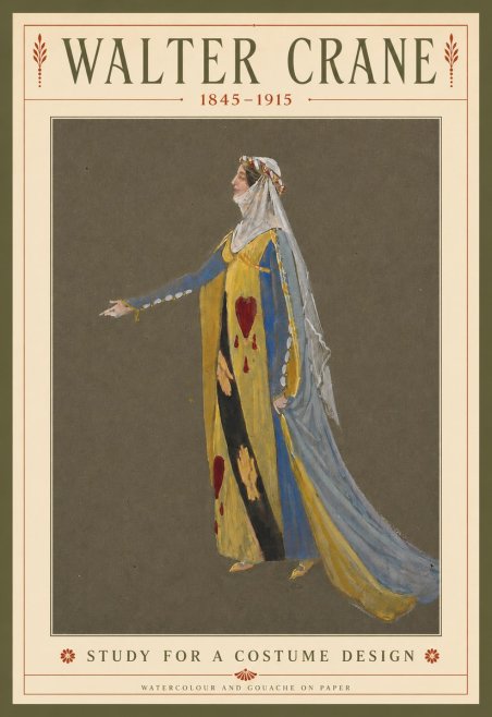 Walter Crane Study for a Costume Design No3 - Poster