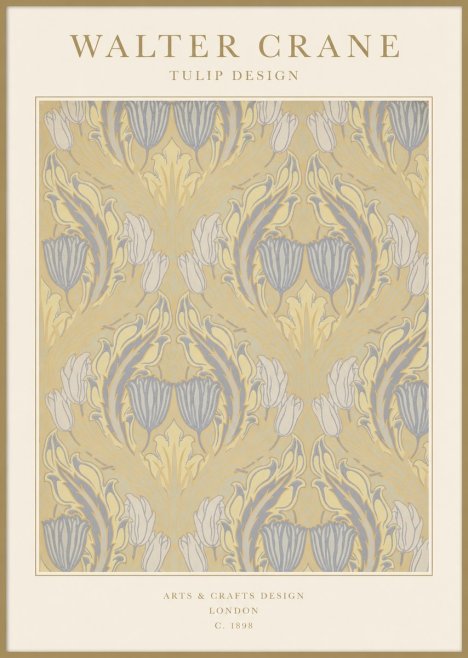 Walter Crane Tulip Design I No1 - Poster
