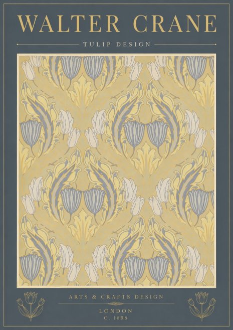 Walter Crane Tulip Design I No6 - Poster