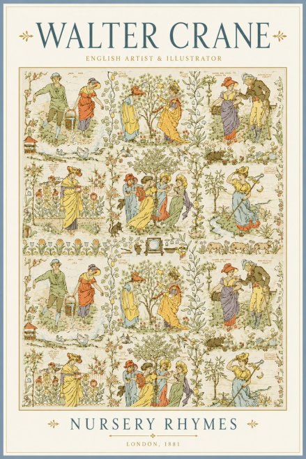 Walter Crane Nursery Rhymes No4 - Poster