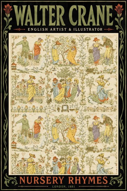 Walter Crane Nursery Rhymes No6 - Poster