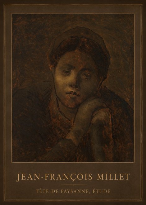 Jean-François Millet Tête De Paysanne, Étude No2 - Poster