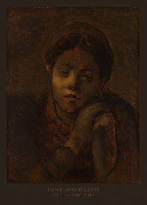 Jean-François Millet Tête De Paysanne, Étude No6 - Poster