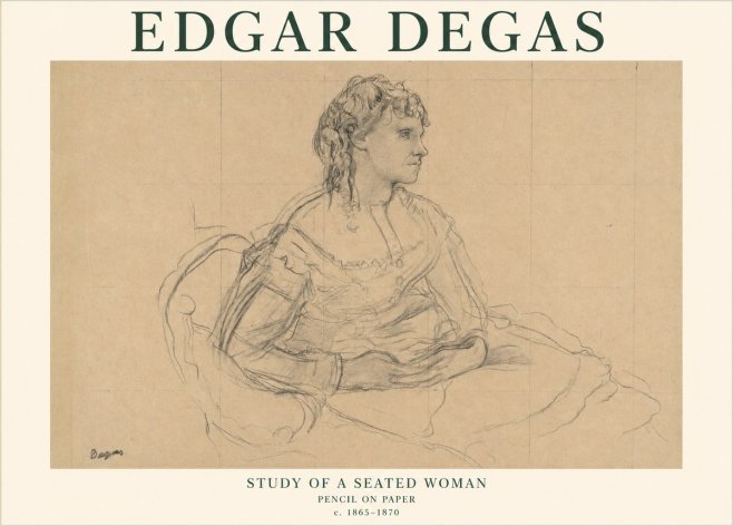 Edgar Degas Study of a Seated Woman No1 - Poster