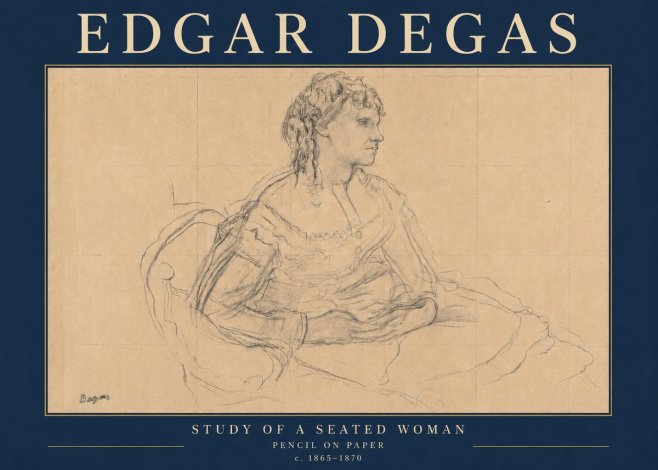 Edgar Degas Study of a Seated Woman No4 - Poster
