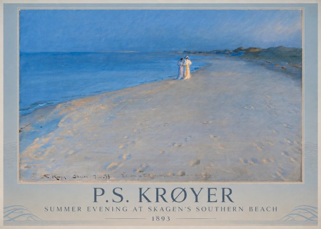 P.S. Krøyer Summer Evening at Skagen's Southern Beach No1 - Poster