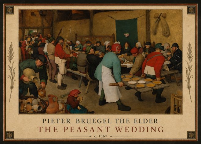 Pieter Bruegel The Peasant Wedding V No1 - Poster