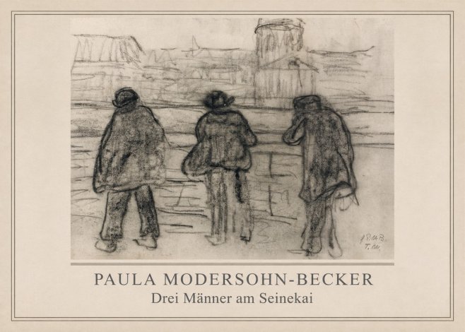 Paula Modersohn-Becker Drei Männer Am Seinekai No2 - Poster