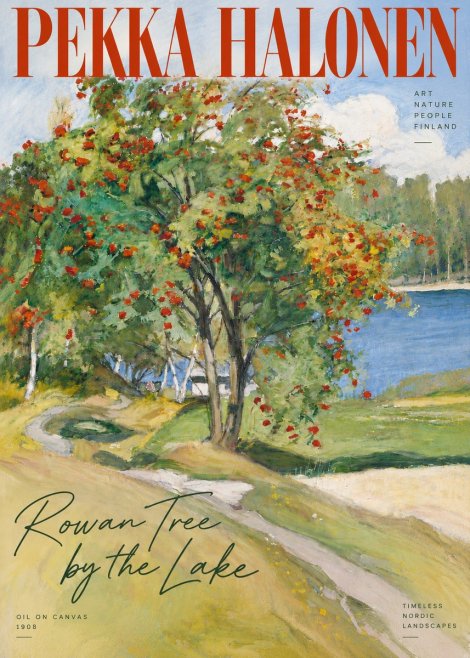 Pekka Halonen Rowan Tree by the Lake No5 - Poster