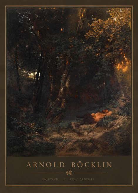 Arnold Böcklin A Faun Asleep No3 - Poster