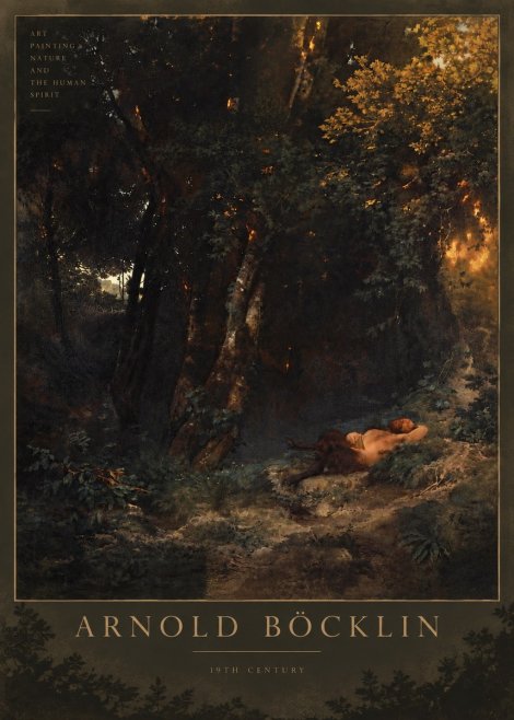 Arnold Böcklin A Faun Asleep No6 - Poster