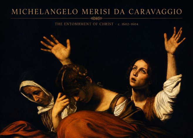 Michelangelo Merisi da Caravaggio The Entombment of Christ I No4 - Poster
