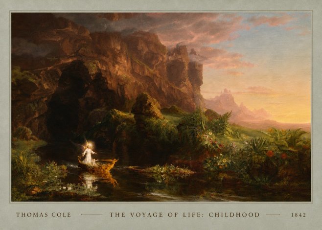 Thomas Cole The Voyage of Life: Childhood III No5 - Poster