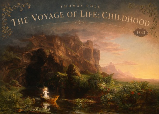 Thomas Cole The Voyage of Life: Childhood III No6 - Poster