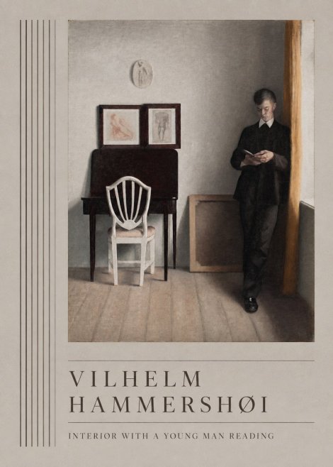 Vilhelm Hammershøi Interior with a Young Man Reading No5 - Poster
