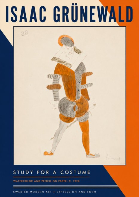 Isaac Grünewald Study for a Costume II No5 - Poster