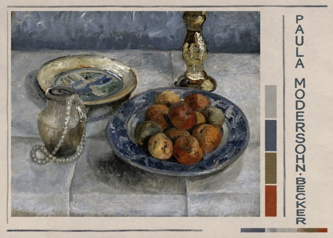 Paula Modersohn-Becker Still Life with Candlestick, Pitcher, and Fruit No6 - Poster