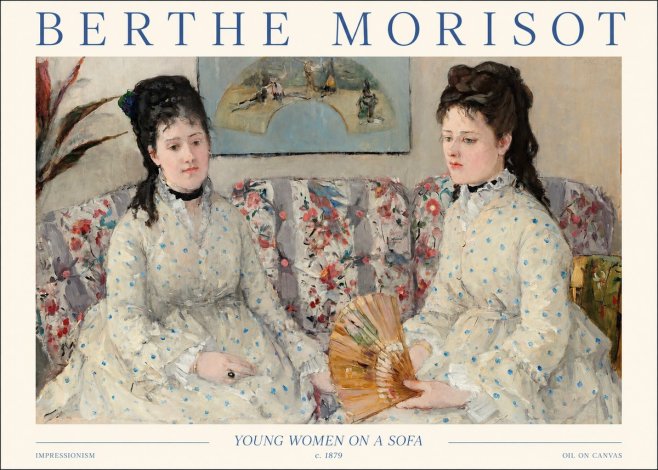 Berthe Morisot Young Women on a Sofa No1 - Poster
