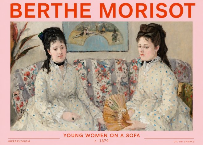 Berthe Morisot Young Women on a Sofa No3 - Poster