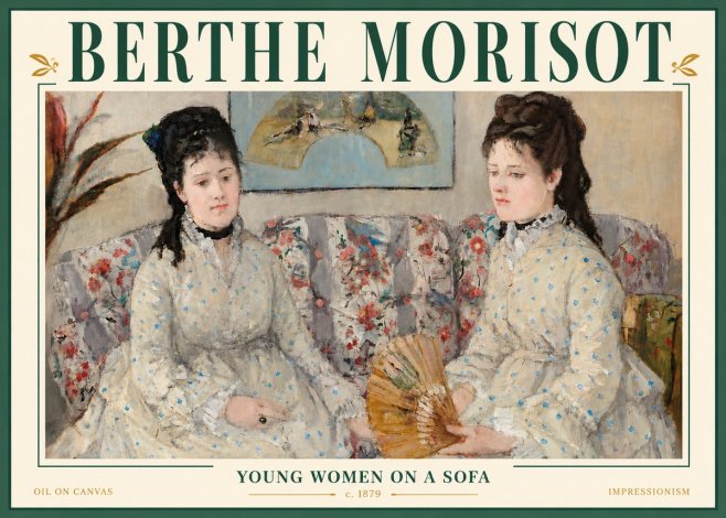 Berthe Morisot Young Women on a Sofa No6 - Poster