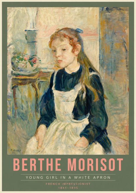 Berthe Morisot Young Girl in a White Apron No4 - Poster