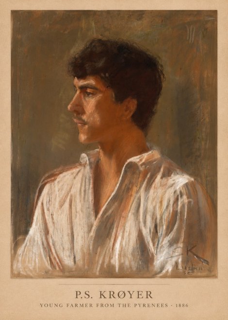 P.S. Krøyer Young Farmer from the Pyrenees No5 - Poster