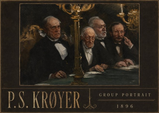 P.S. Krøyer Group Portrait No4 - Poster