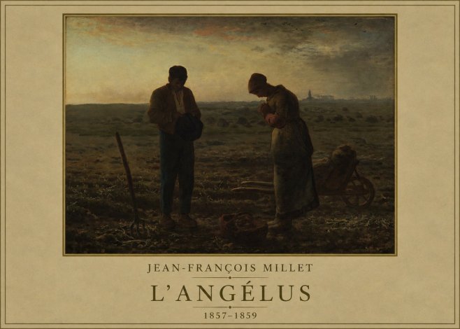 Jean-François Millet L'angélus I No1 - Poster