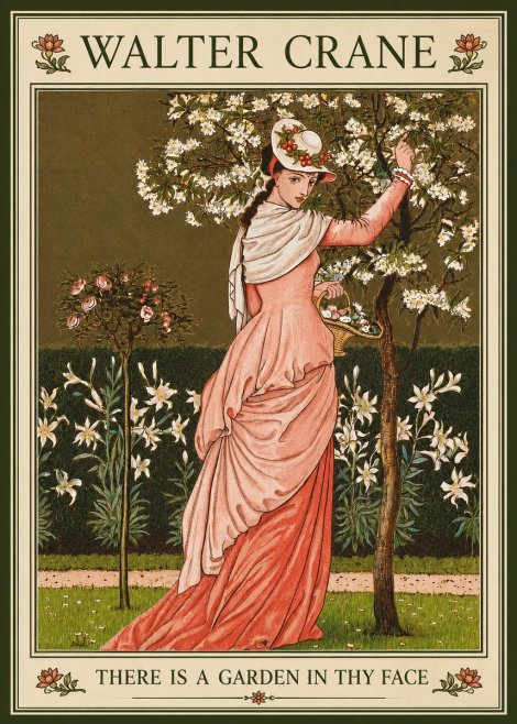 Walter Crane There Is a Garden in Thy Face II No3 - Poster