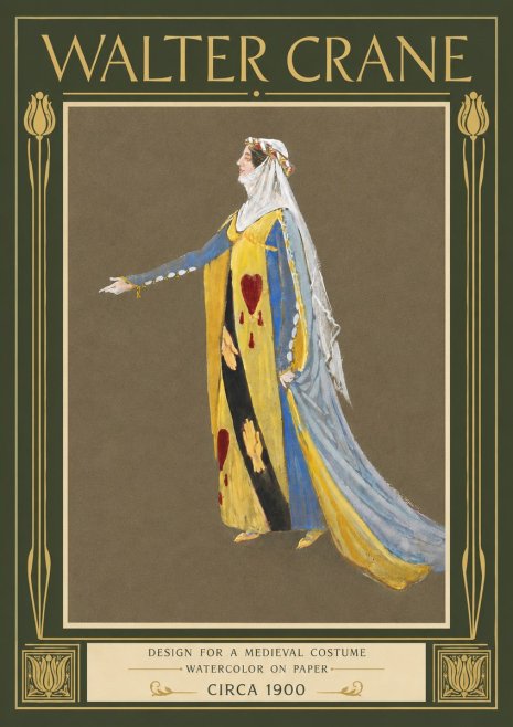 Walter Crane Design for a Medieval Costume No4 - Poster